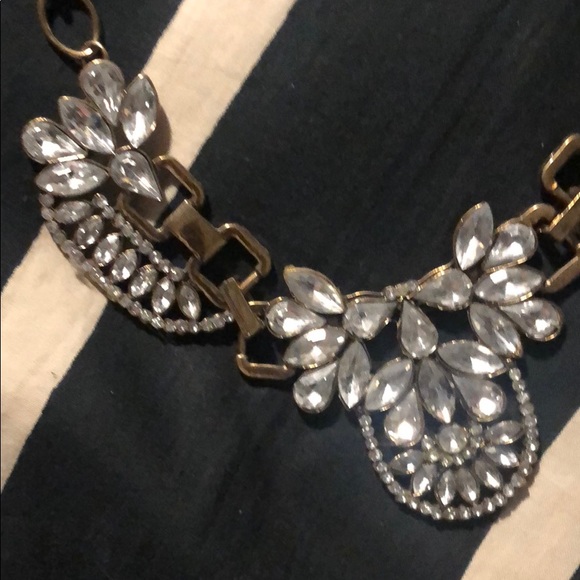 ✨Faux Crystal & Brass Statement Necklace ✨ - Picture 2 of 4